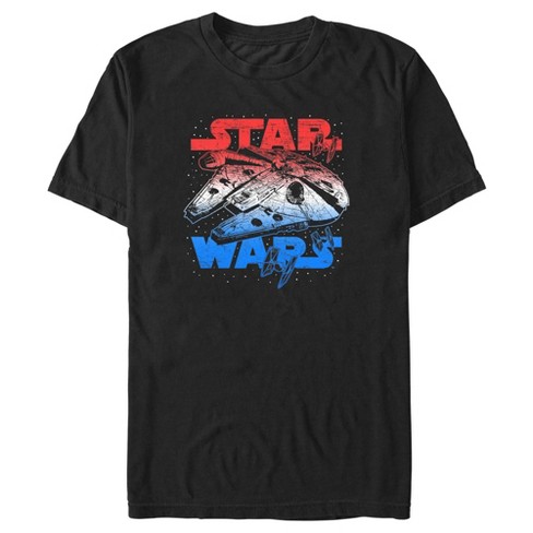 Men's Star Wars: A New Hope Patriotic Vintage Millennium Falcon T-Shirt - image 1 of 4