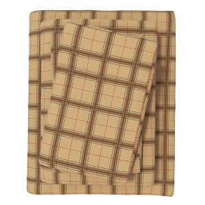 100% Cotton Printed Flannel Sheet Set - Great Bay Home - 1 of 4