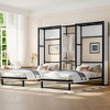 Twin and Twin Murphy Bed with Wardrobe, Shelves and Power Outlets - 2 of 4