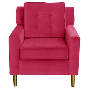 Parkview Chair with Metal Legs in Regal Sangria - Skyline Furniture , Pink