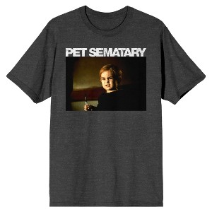 Pet Sematary Gage Creed Screenshot Men's Charcoal Heather Gray Short Sleeve Crew Neck Tee - 1 of 4