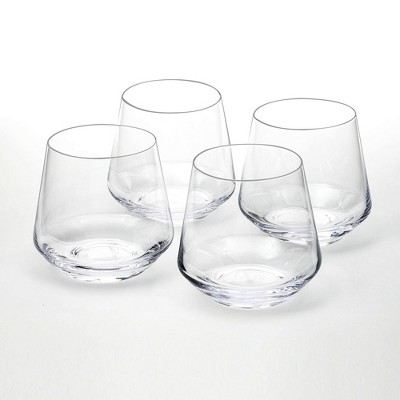 Lemonsoda Lead-Free Crystal Old Fashioned Whiskey Glasses Set