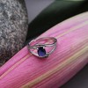 SOHI Women's Blue Swirl Finger Ring - 2 of 3
