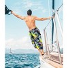 LA LEELA Men's Sarong Hawaiian Bath Wrap Pareo One Size Grey Palm Tree - 2 of 4