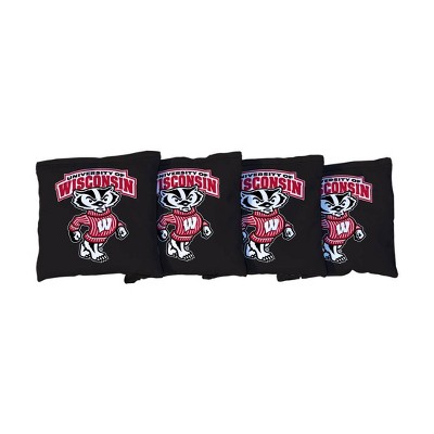 NCAA Wisconsin Badgers Corn-Filled Cornhole Bags - Black