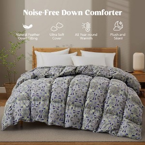 Peace Nest Ultra Soft Noiseless Down Comforter, Natural All Season Duvet Insert - 1 of 4
