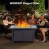 Orieon 44" Propane Fire Pit Table, 50,000 BTU Outdoor Gas Heater with Dual Storage, Cover & Rain Cover for Patio & Backyard. - 4 of 4