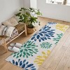 Boho Washable Area Rug– Floral Low Pile Non-Slip Carpet for Living Room, Bedroom, Office, Playroom, Entryway, Kitchen, Dining Room - 4 of 4