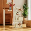 61-Inch Cat Tree Cat Tower for Indoor Cats - Plush Multi-Level Cat Condo with 5 Scratching Posts, 2 Perches, 2 Caves, Hammock, 2 Pompoms - 2 of 4