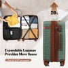Whisen 3-Piece Luggage Sets, 20"/24"/28" ABS Hard shell Luggage with Spinner Wheels, front opening design - 3 of 4