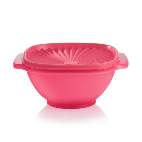 Tupperware, Kitchen, Vintage Tupperware Servalier Bowl Set Of 2 Pink  White Lid