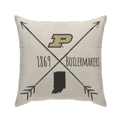 NCAA Purdue Boilermakers Cross Arrow Decorative Throw Pillow