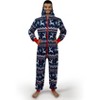 SYNCFUN Adults Christmas Hooded Pajamas, Women / Men Loose Christmas Pajamas, Nordic Print Pattern Holiday Jumpsuits - 3 of 4
