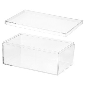 Unique Bargains Square Cube Clear Acrylic Box with Lid for Candy Tiny Jewelry Display - 1 of 4