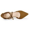 Allegra K Women's Pointed Toe Chunky Heels Lace Up Sandals Pumps - 4 of 4