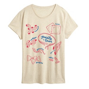 Women's - Instant Message - Pasta Lover Short Sleeve Graphic T-Shirt - 1 of 4