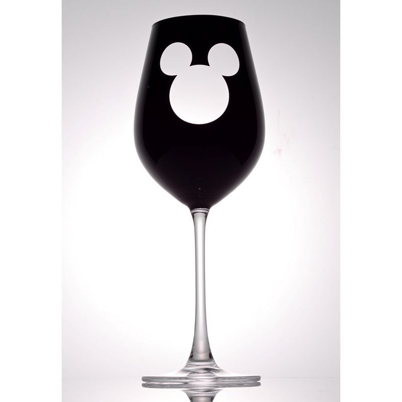 JoyJolt Disney Luxury Mickey Mouse Crystal Stemmed White Wine Glass - 16 oz - Set of 2, 2 of 6