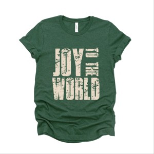 Joy To The World Block Distressed - Women's Short Sleeve Graphic T-Shirt - 1 of 4