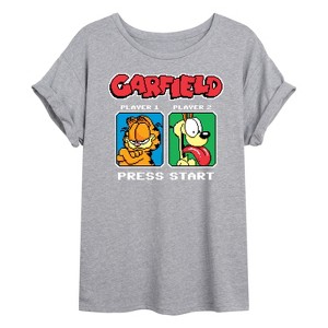 Women's - Garfield - Garfield Odie Game On Oversized Graphic T-Shirt - 1 of 4