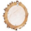Aghana Digitals Rustic Round Wall Mirror with Petal Pattern Frame, Solid Teak Wood & Glass, 23.6 - 4 of 4
