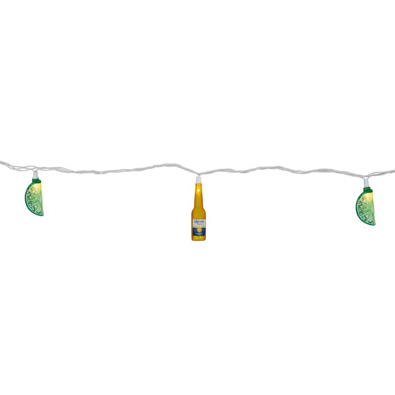 Northlight 10-Count Corona Extra Beer Bottle and Lime Summer Patio Lights - 9ft White Wire, 3 of 5