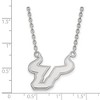 Black Bow Jewelry 10k White Gold South Florida Bulls NCAA Necklace 18 Inch - 2 of 4