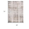 Gray and Beige Abstract Non Skid Area Rug - 3 of 4