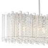 Possini Euro Design Mirabell Chrome Linear Island Pendant Chandelier 34" Wide Modern LED Clear Glass Crystal 6-Light Fixture for Dining Room Kitchen - 3 of 4