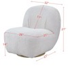 NicBex Teddy Swivel Accent Chair,Upholstered Swivel Living Room Chairs with High Back,Cozy Armless Chair,Accent Chairs for Living Room - 3 of 4