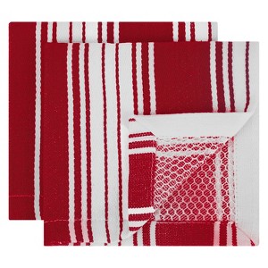 Striped Dish Cloth Red Set of 2 - Mu Kitchen