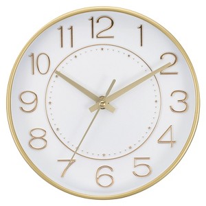 Unique Bargains Decorative Quartz Battery Operated Silent Non-Ticking Round Wall Clocks 8" - 1 of 4