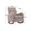 CAVINAS Polyester Glider Rocking Chair with High Backrest,Cozy Upholstered Rocking Chairs,Nursery Accent Chair for Bedroom - 3 of 4