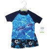 Hudson Baby Toddler Boy Swim Rashguard Set, Boy Dolphin - 2 of 4