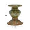Storied Home Distressed Round Terra-cotta Pillar Candleholder - 3 of 4