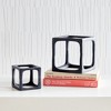Plum & Post Cubist Sculptures, Set Of 2 - 3 of 4