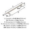 Amerock Bar Pulls 7-9/16 inch (192mm) Center-to-Center Polished Nickel Cabinet Pull - 4 of 4
