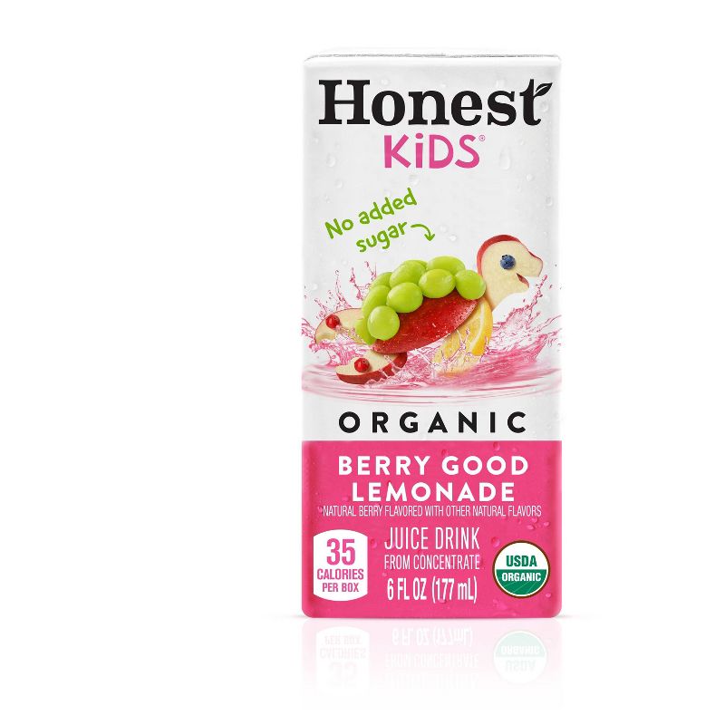 Honest Kids Organic Berry Lemonade Juice Drink - 8pk/6 fl oz Boxes, 2 of 3