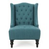 PAGED Modern Accent Chair, Boucle Fabric Arm Chair Wooden Single Sofa Chair for Bedroom, Living Room Furniture, Easy Assembly - 2 of 4