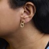 Haus of Brilliance 14K Yellow Gold Plated Silver Open Link 1/5 Cttw Diamond Drop Earrings - 4 of 4