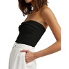 Women's Crop Tube Tops V-Neck Strapless Twist Front Tank Camisole Going Out Cropped Top Summer Vacation Outfit - 2 of 3