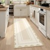 Garvee Modern Border Area Rug Farmhouse Scalloped Bordered Pattern Rugs Washable Low Pile Non Slip Rugs for Living Room - 2 of 4