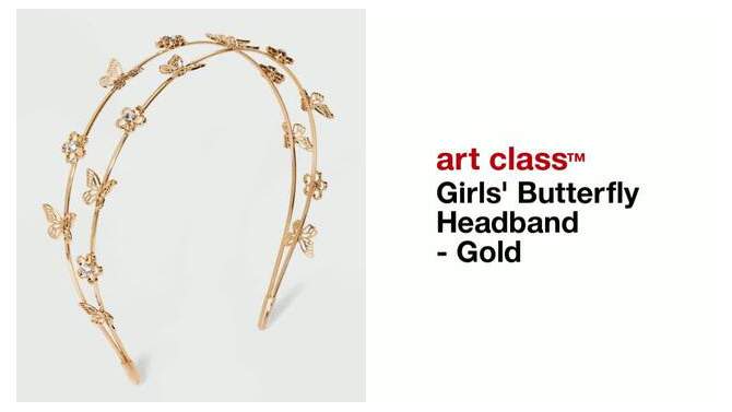 Girls&#39; Butterfly Headband - art class&#8482; Gold, 2 of 8, play video
