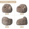 GustoWave Soft Fluffy Adult Bean Bag Chair with Armrest for Reading Living Room - 4 of 4