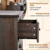 KTMBDW Dresser for Bedroom with 6 Drawers, 47" Wide Modern Chest of Drawers with Metal Handle, Wooden Dresser TV Stand, Living Room, Hallway, Brown - 4 of 4