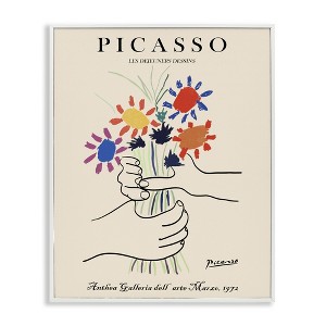 Stupell Industries Classical Picasso Floral Painting Hands Holding Bouquet, 30" x 24" - 1 of 4