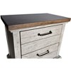 Vynxaria Rustic Farmhouse 2-Drawer Nightstand - Pearl Silver, White-Smoke Finish, Honey-Smoke Accent Tops/Cap Rails - 4 of 4