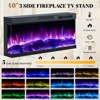 AMERLIFE 3-Sided Glass Fireplace TV Stand with LED Lights - 4 of 4