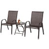 ELJGET 3-Piece Patio Bistro Set with 2 Outdoor Camping Chairs & 1 Folding Table, Patio Furniture for Balcony, Porch, Garden - 2 of 4