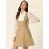 INSPIRE CHIC Women's Double Breasted Decor A-Line Pinafore Suspender Dress - 4 of 4