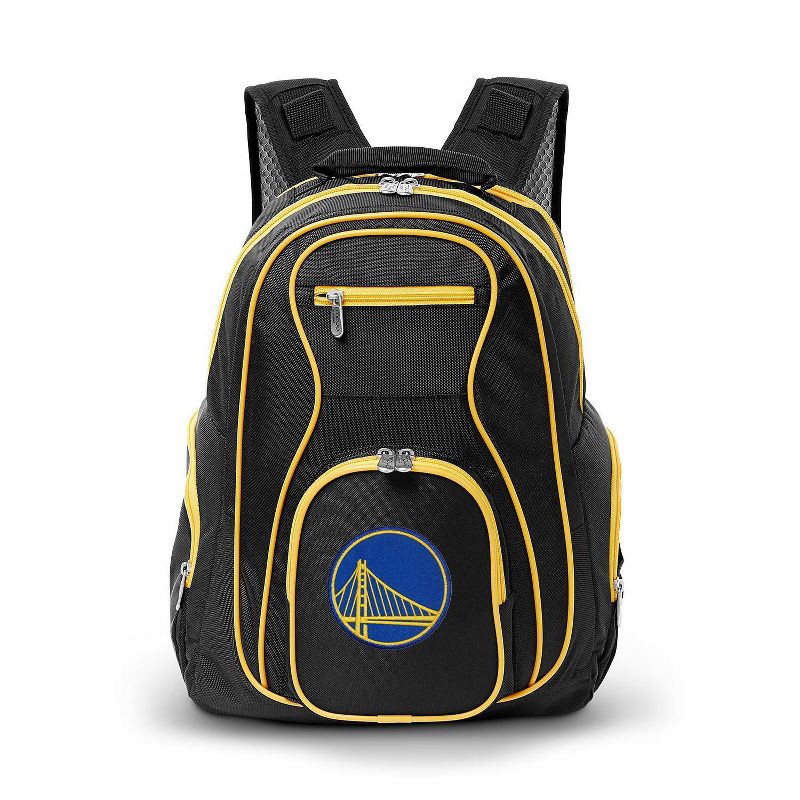NBA Golden State Warriors Colored Trim 19&#34; Laptop Backpack, 1 of 5
